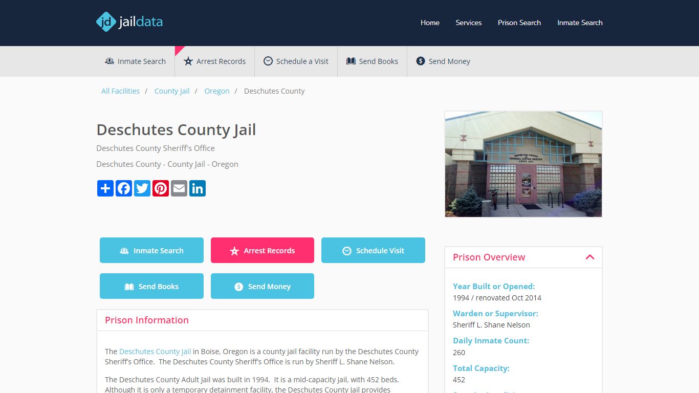 Deschutes County Jail: Inmate List, Visitation, Send Money - Oregon