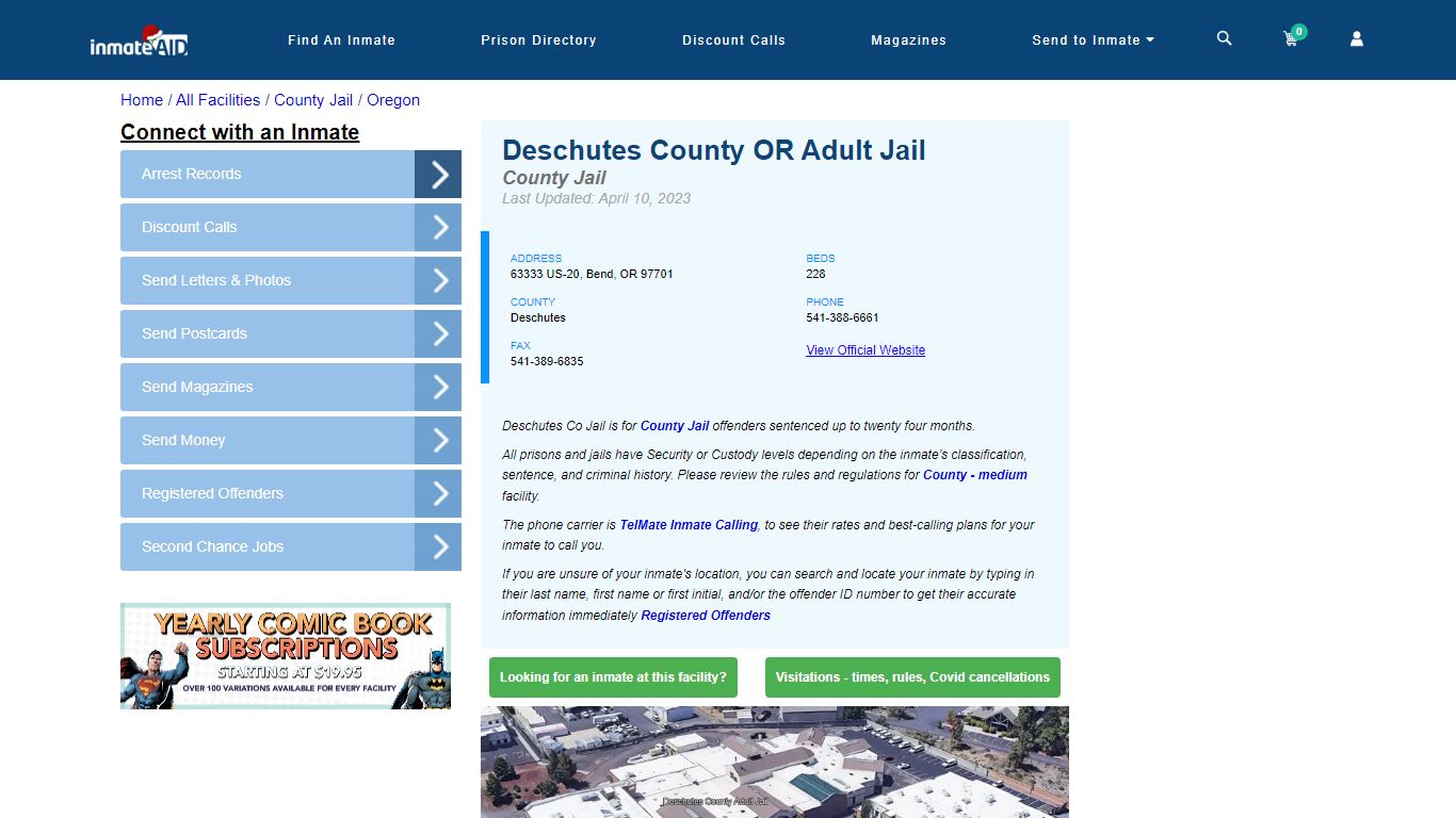 Deschutes County OR Adult Jail - Inmate Locator - Bend, OR